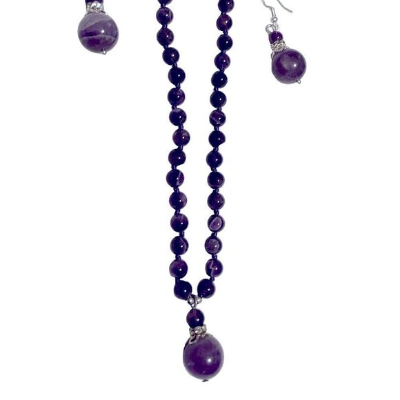 Natural Amethyst Necklace Earring Set NWT Black Friday sale! - Picture 8 of 11